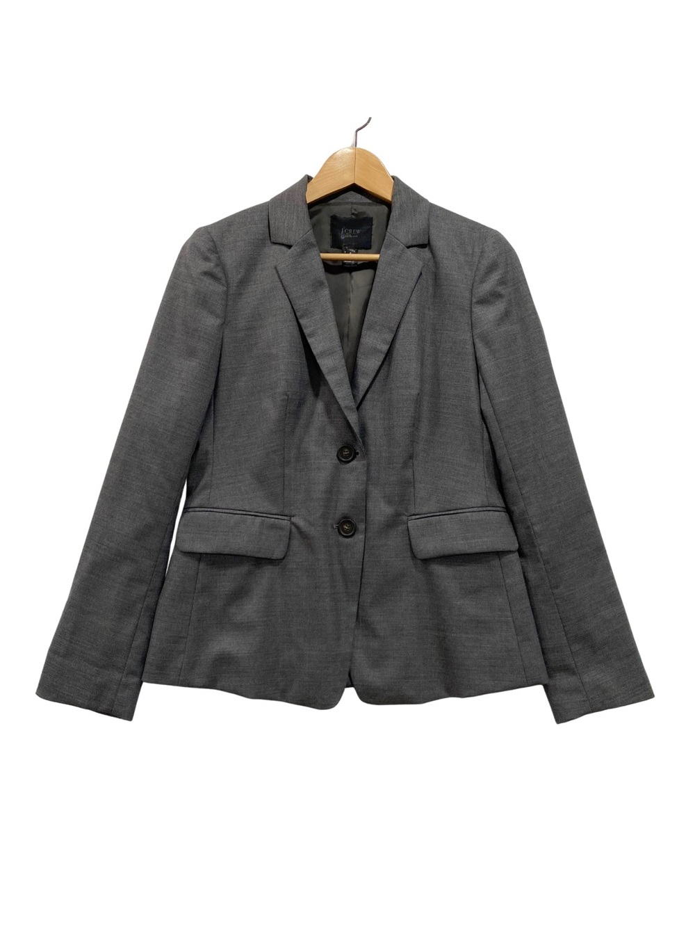 J.Crew Collection Loro Piana Italian Wool Blazer Gray 2-Button Suit Jacket 4